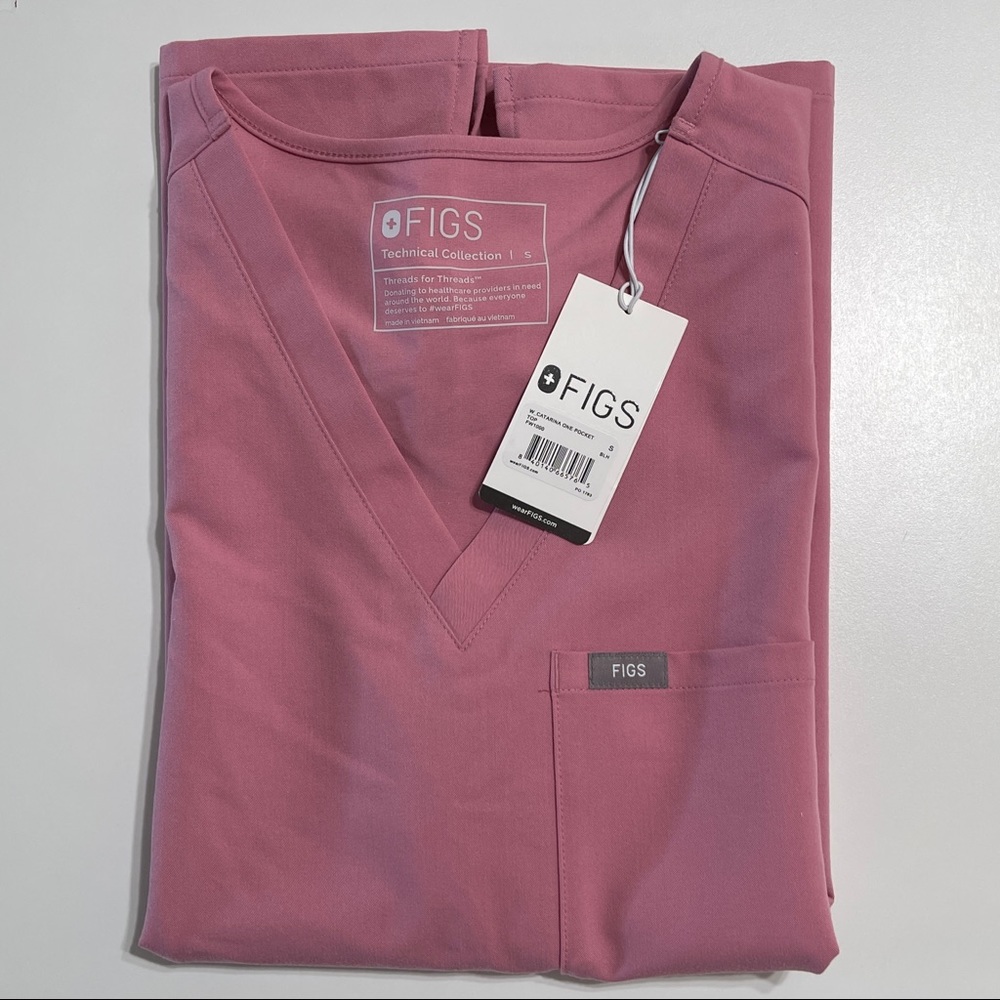 Pink Figs scrub top